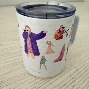 Taylor Swift Cartoon Insulated Travel Coffee Mug